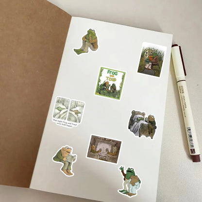 10/30/50Pcs Cute cartoon animal images of frogs and toads Sticker